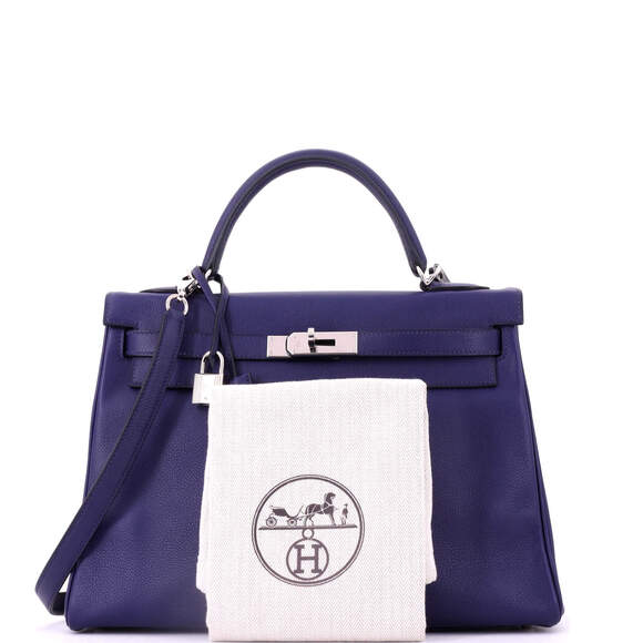 Hermes Kelly 32 Verso Evercolor with Palladium Hardware - Picture 2 of 8